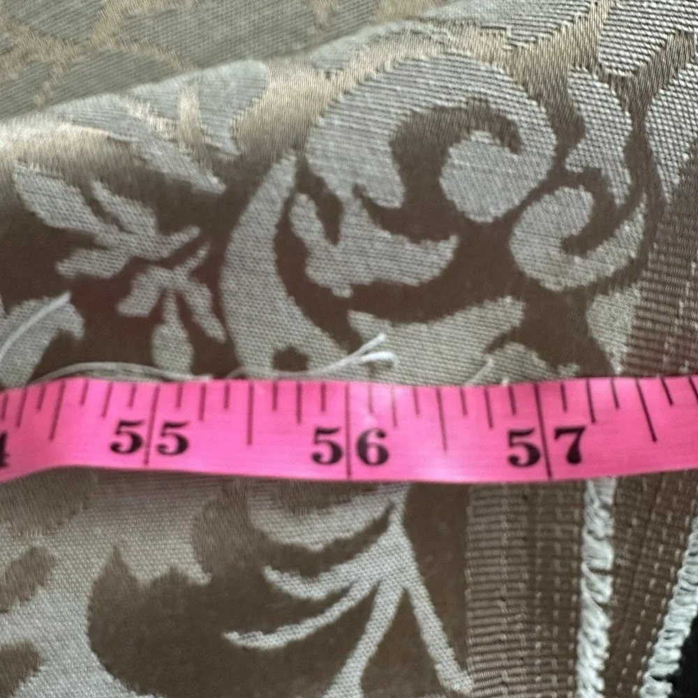 New Classic Woven Damask Jacquard Fabric Metallic Gold Silver 57x38